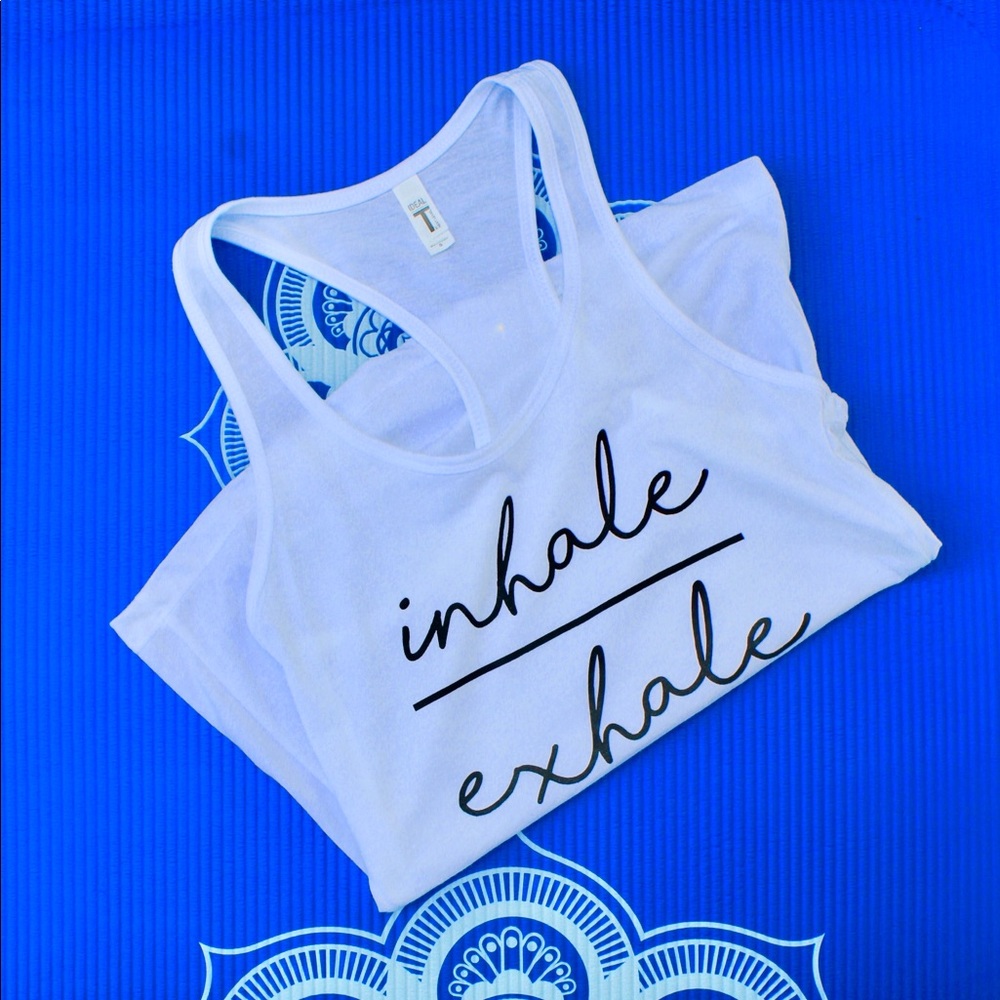 Inhale / Exhale racerback  tank